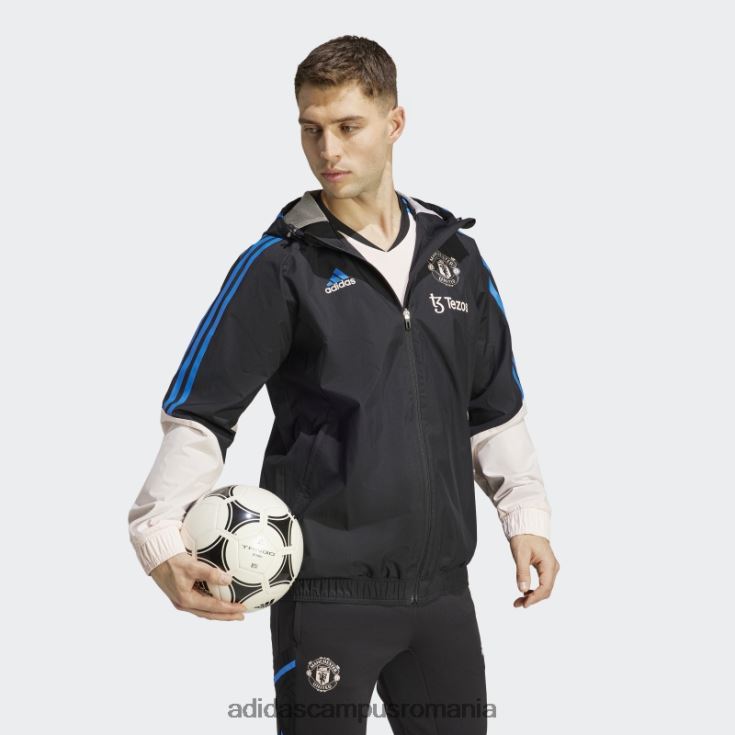 adidas campus romania jachetă manchester united condivo 22 pentru orice vreme, neagră bărbați negru/roz glacial J266N213513