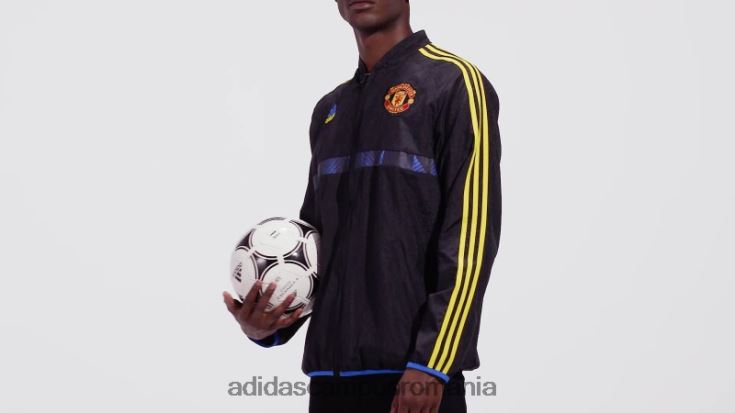 adidas campus romania jachetă neagră țesută manchester united icons bărbați negru J266N215070