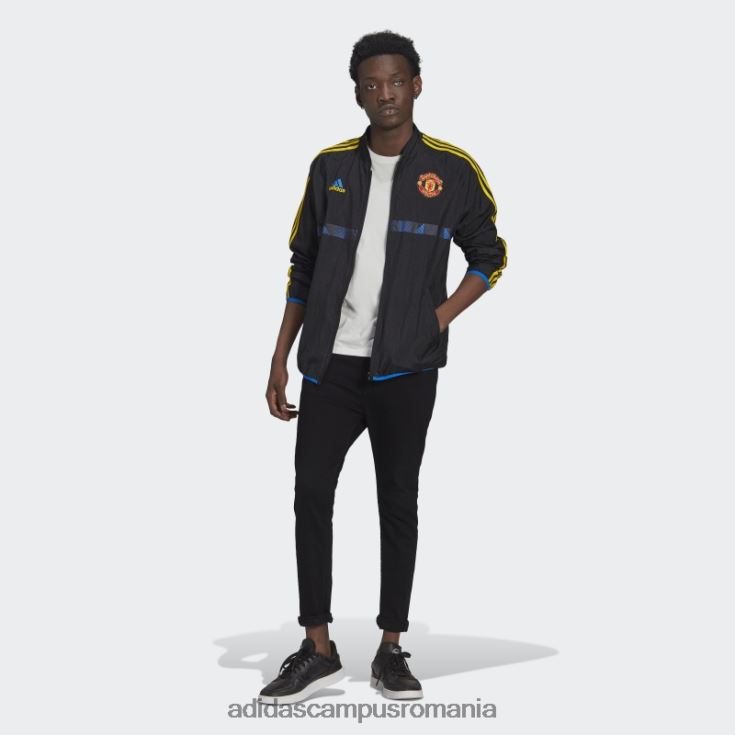 adidas campus romania jachetă neagră țesută manchester united icons bărbați negru J266N215070