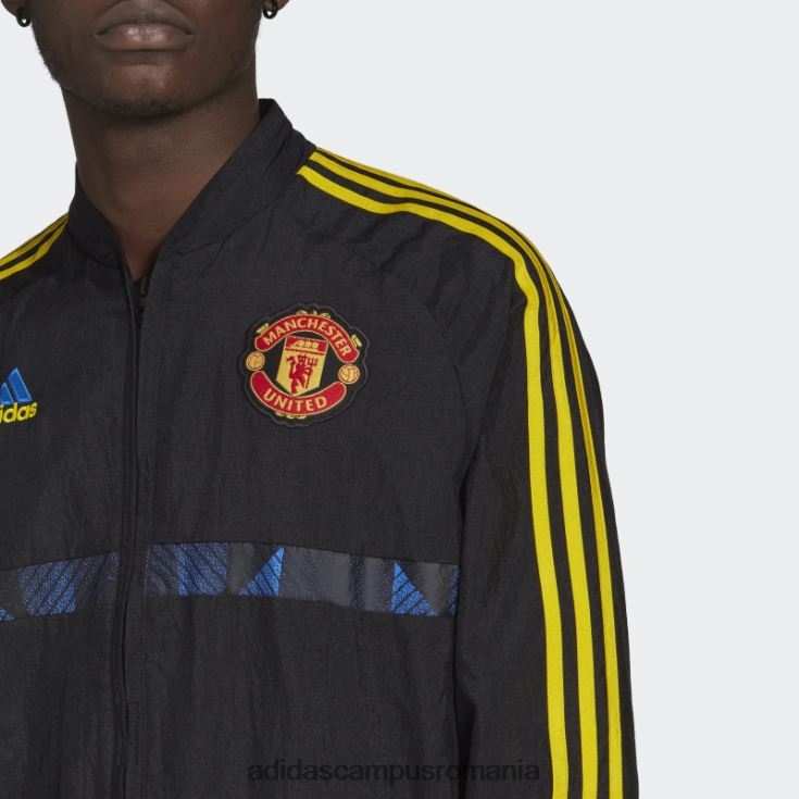 adidas campus romania jachetă neagră țesută manchester united icons bărbați negru J266N215070