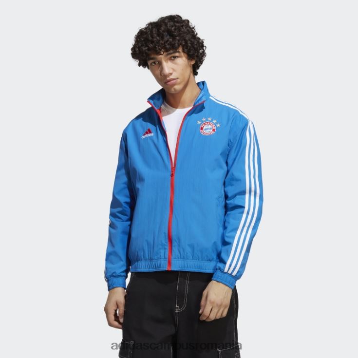 adidas campus romania jachetă reversibilă fc bayern anthem royal bărbați regal/roșu J266N25287