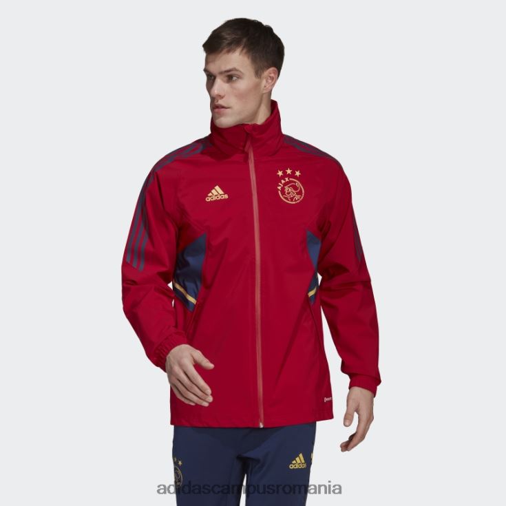 adidas campus romania jacheta ajax amsterdam condivo 22 storm victory red bărbați roșu victorie J266N214306