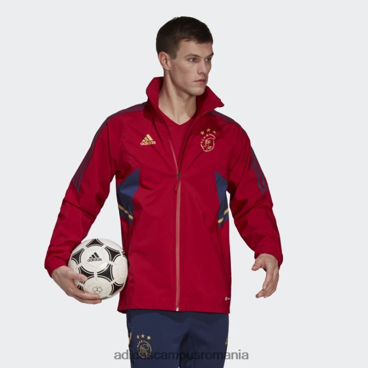 adidas campus romania jacheta ajax amsterdam condivo 22 storm victory red bărbați roșu victorie J266N214306