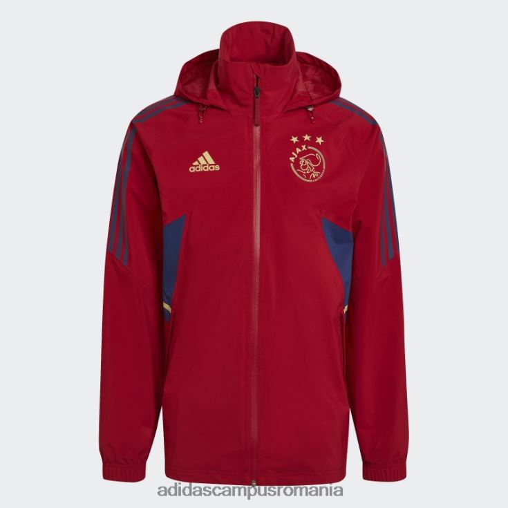 adidas campus romania jacheta ajax amsterdam condivo 22 storm victory red bărbați roșu victorie J266N214306