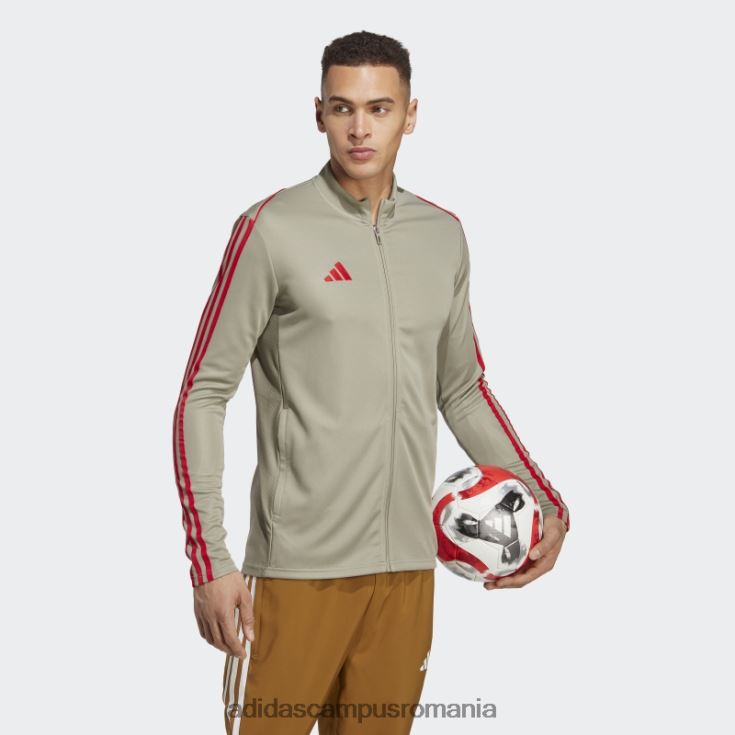 adidas campus romania jacheta de antrenament liga tiro 23 argintie pebble adidas bărbați pietriș argintiu/stacojiu J266N26054