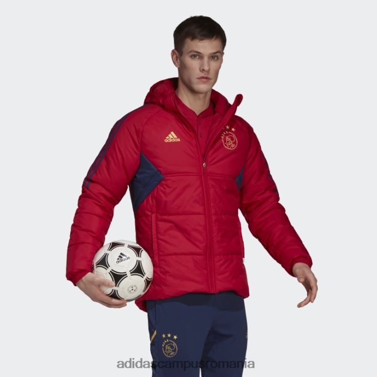 adidas campus romania jacheta de iarna ajax amsterdam condivo 22 victory red bărbați roșu victorie J266N213802