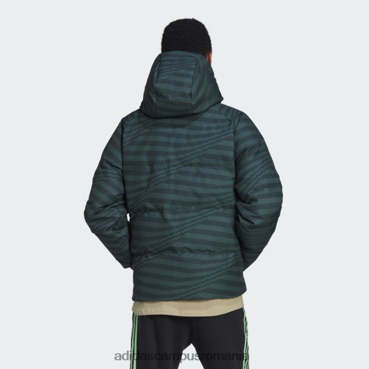 adidas campus romania jacheta de puf real madrid neagra bărbați negru/verde J266N214233