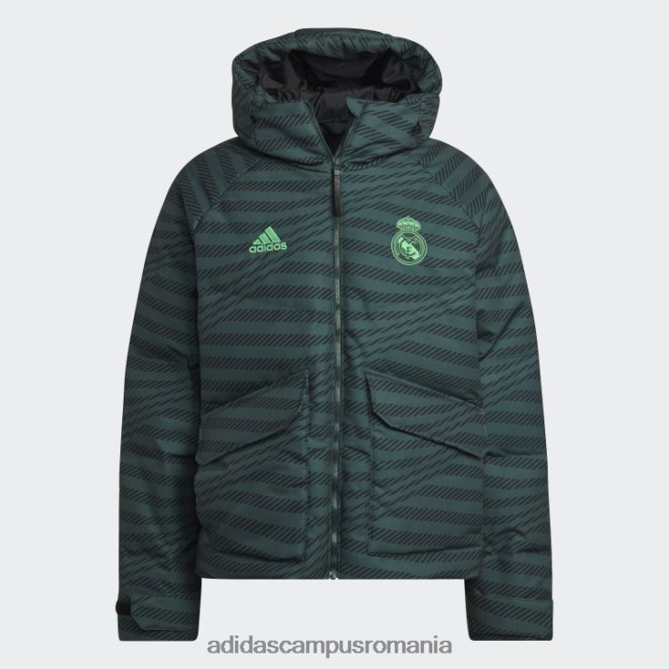 adidas campus romania jacheta de puf real madrid neagra bărbați negru/verde J266N214233