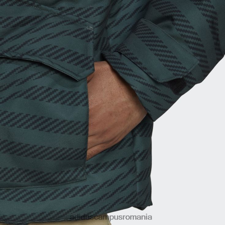 adidas campus romania jacheta de puf real madrid neagra bărbați negru/verde J266N214233