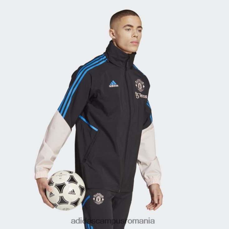 adidas campus romania jacheta manchester united condivo 22 storm neagra bărbați negru/roz glacial J266N214054