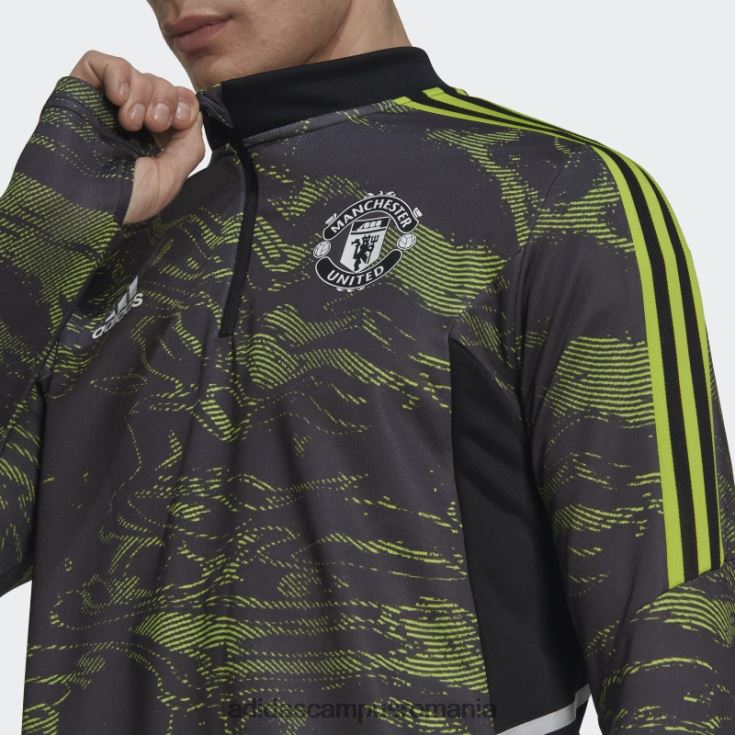 adidas campus romania manchester united condivo 22 antrenament top slime bărbați slime/negru J266N213417