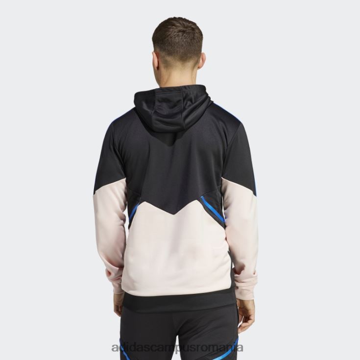 adidas campus romania manchester united condivo 22 top cu glugă negru bărbați negru/roz glacial J266N213208