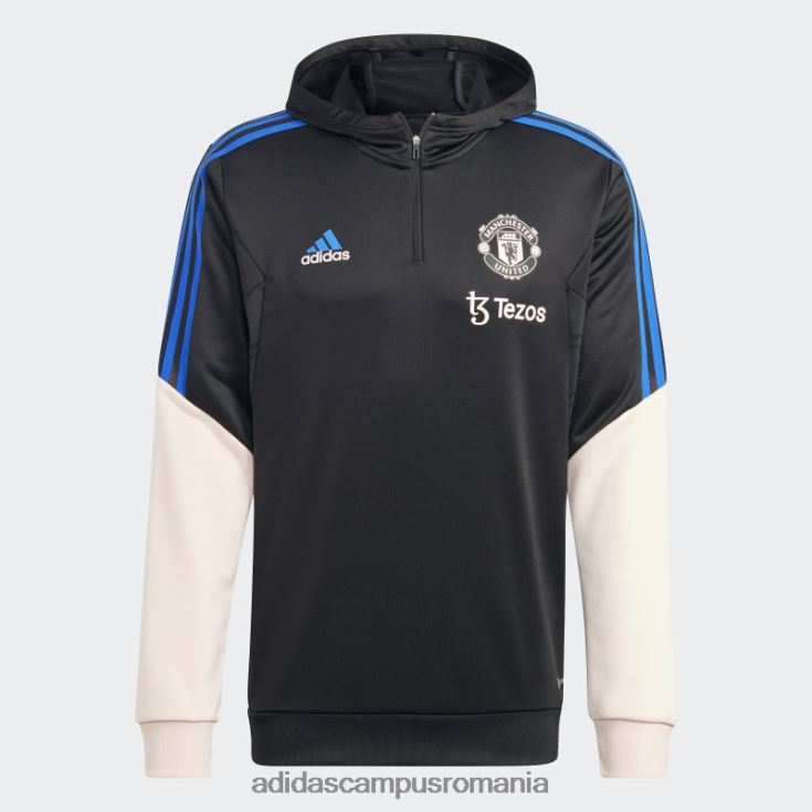 adidas campus romania manchester united condivo 22 top cu glugă negru bărbați negru/roz glacial J266N213208