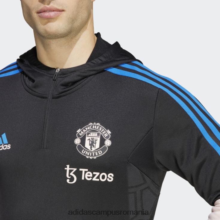adidas campus romania manchester united condivo 22 top cu glugă negru bărbați negru/roz glacial J266N213208
