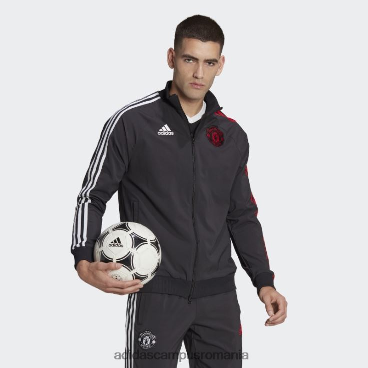 adidas campus romania manchester united tricou de călătorie negru bărbați negru J266N213982