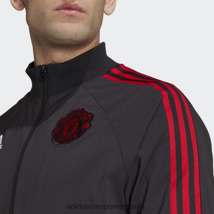 adidas campus romania manchester united tricou de călătorie negru bărbați negru J266N213982