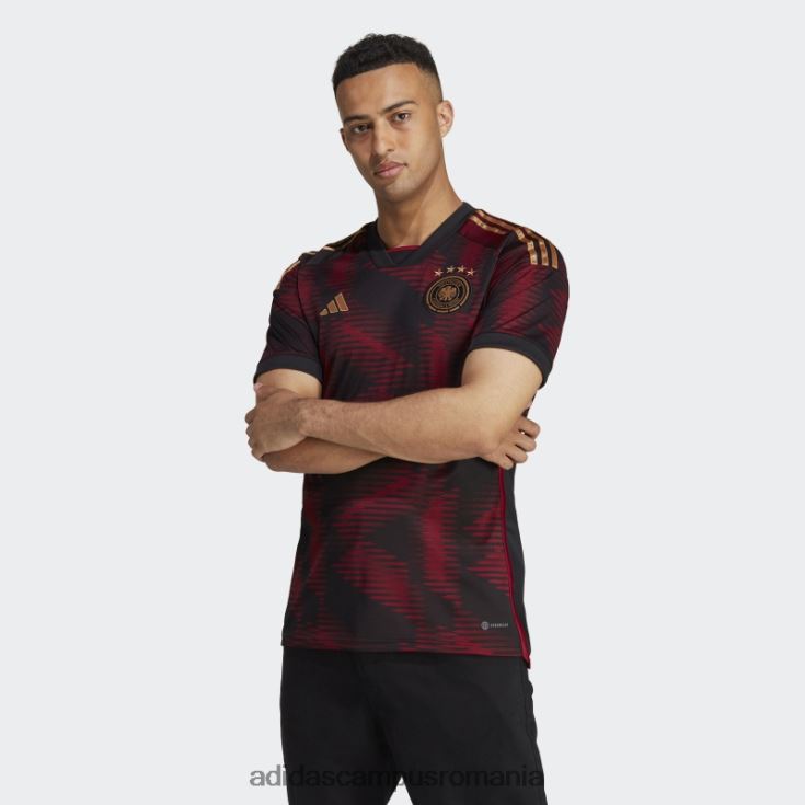 adidas campus romania negru germania 22 deplasare tricoul fierbinte bărbați negru J266N26429
