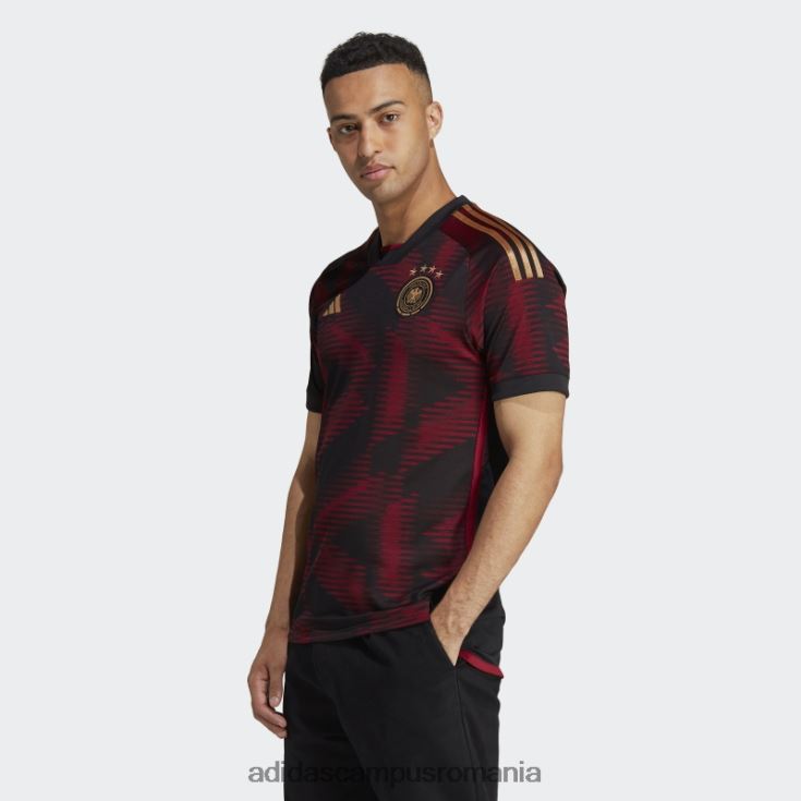 adidas campus romania negru germania 22 deplasare tricoul fierbinte bărbați negru J266N26429