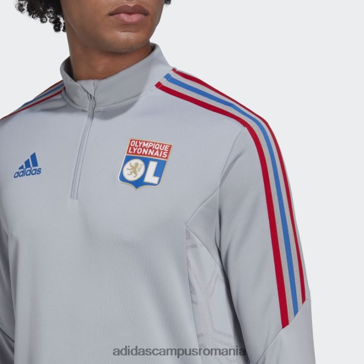 adidas campus romania olympique lyonnais tiro 21 top de antrenament argint bărbați argint J266N214179