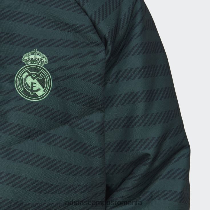 adidas campus romania palton negru din puf real madrid bărbați negru/verde J266N214218