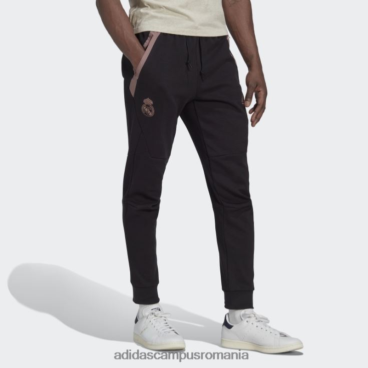 adidas campus romania pantaloni de trening de voiaj real madrid negru bărbați negru/violet J266N213646