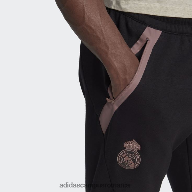adidas campus romania pantaloni de trening de voiaj real madrid negru bărbați negru/violet J266N213646