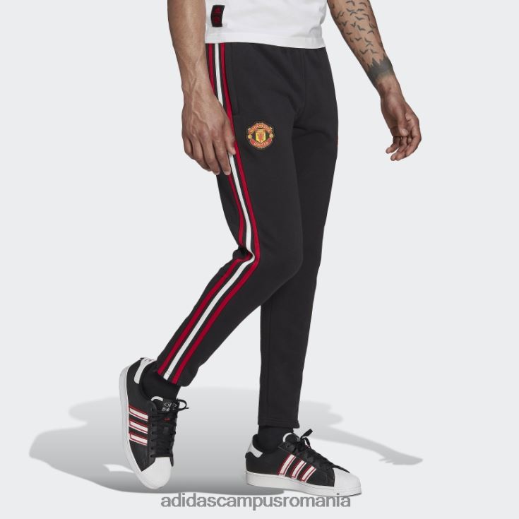 adidas campus romania pantaloni de trening negru manchester united dna cu 3 dungi bărbați negru J266N214285