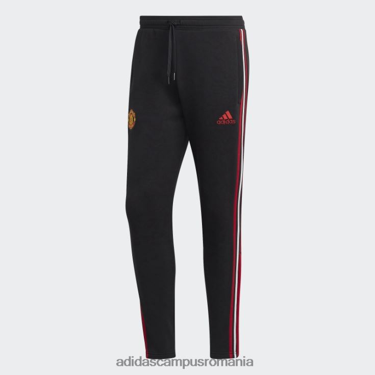 adidas campus romania pantaloni de trening negru manchester united dna cu 3 dungi bărbați negru J266N214285