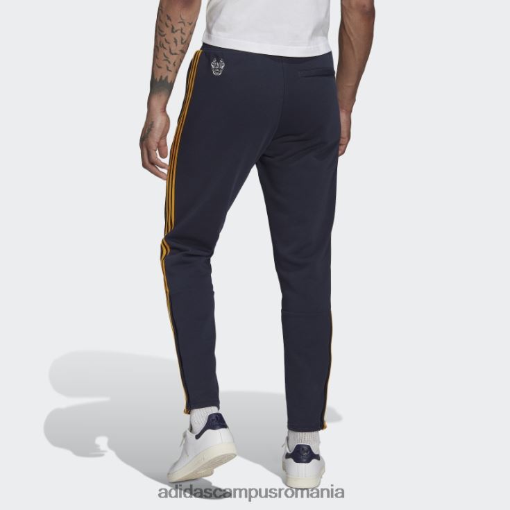 adidas campus romania pantaloni de trening pentru transpirație real madrid, bleumarin de noapte, cu 3 dungi bărbați marina de noapte J266N215221