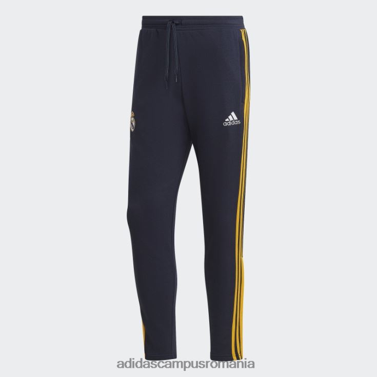 adidas campus romania pantaloni de trening pentru transpirație real madrid, bleumarin de noapte, cu 3 dungi bărbați marina de noapte J266N215221
