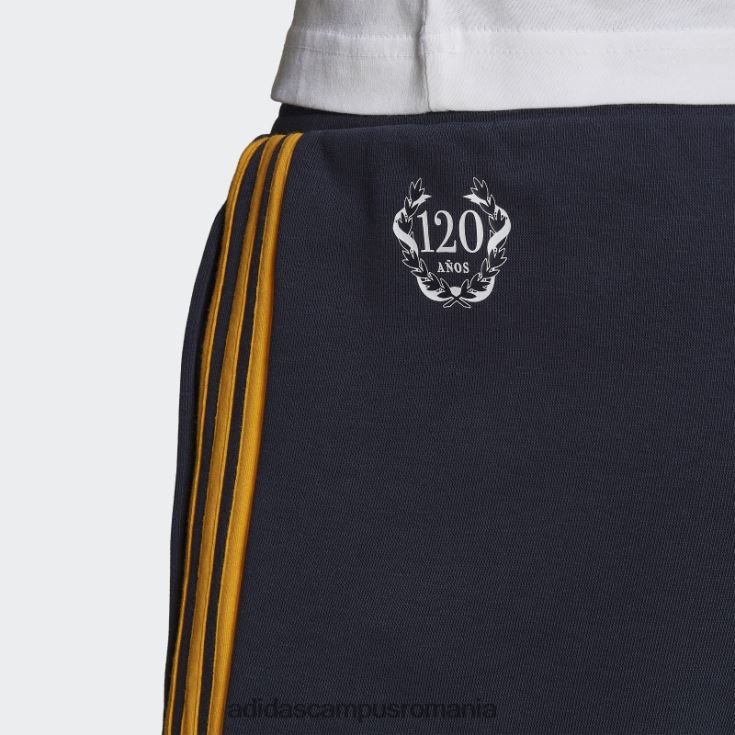 adidas campus romania pantaloni de trening pentru transpirație real madrid, bleumarin de noapte, cu 3 dungi bărbați marina de noapte J266N215221
