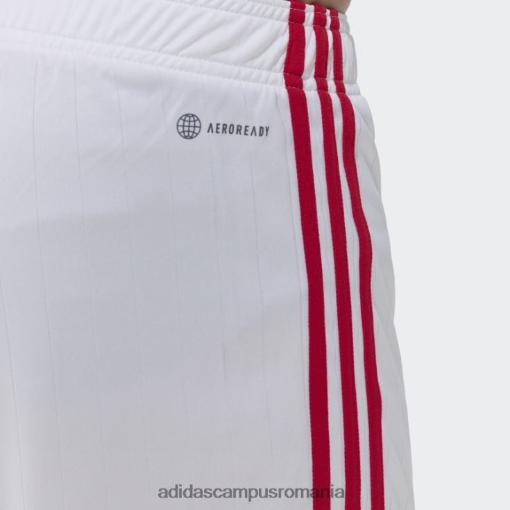 adidas campus romania pantaloni scurți acasă ajax amsterdam 22/23 alb bărbați alb J266N214552