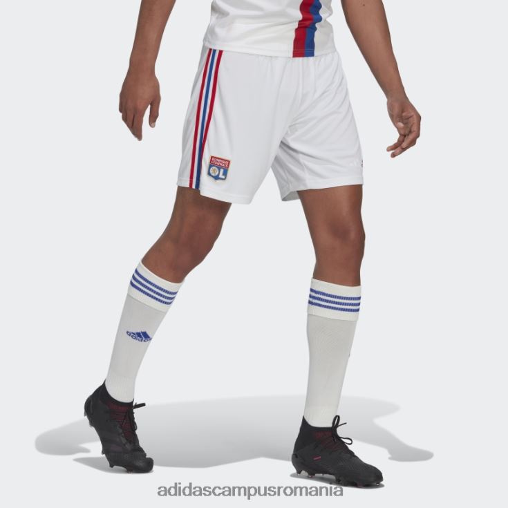 adidas campus romania pantaloni scurți acasă olympique lyonnais 22/23 alb adidas bărbați alb J266N214418