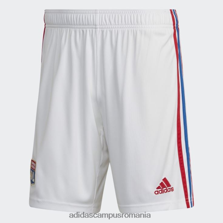 adidas campus romania pantaloni scurți acasă olympique lyonnais 22/23 alb adidas bărbați alb J266N214418