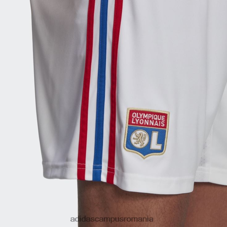 adidas campus romania pantaloni scurți acasă olympique lyonnais 22/23 alb adidas bărbați alb J266N214418