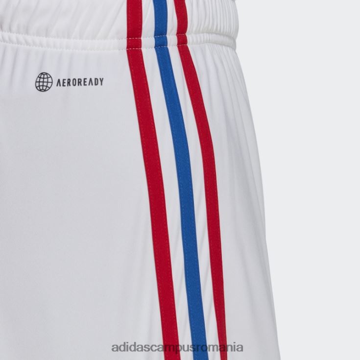 adidas campus romania pantaloni scurți acasă olympique lyonnais 22/23 alb adidas bărbați alb J266N214418