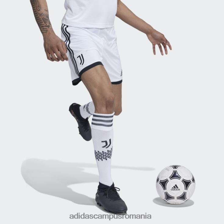 adidas campus romania pantaloni scurți alb juventus 22/23 acasă bărbați alb negru J266N214410