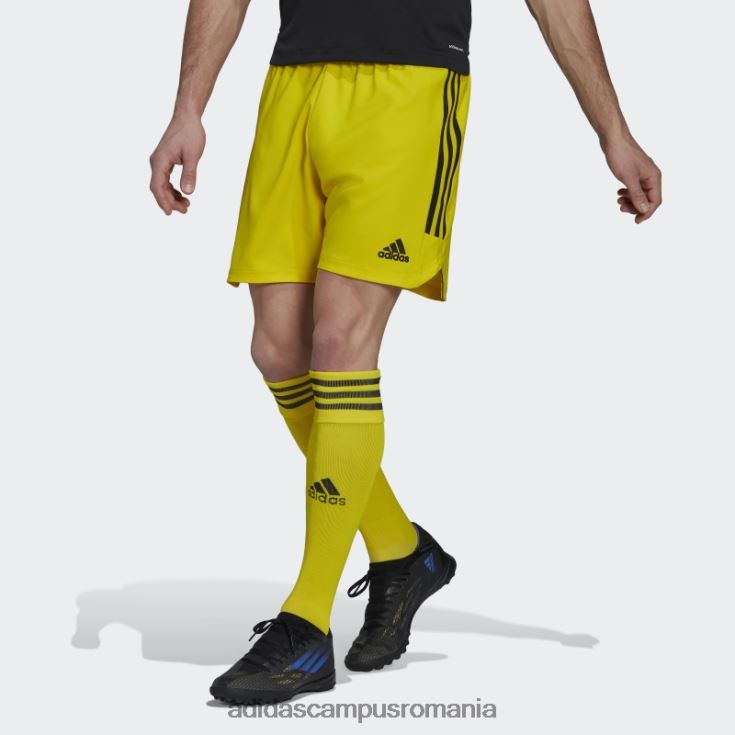 adidas campus romania pantaloni scurți galbeni condivo 22 pentru ziua meciului bărbați galben/negru J266N213726