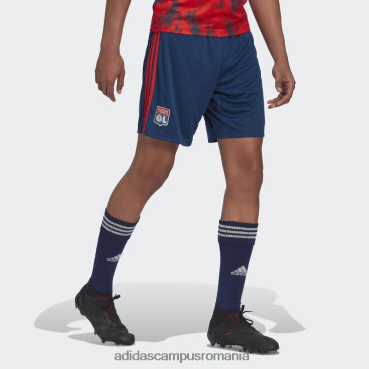 adidas campus romania pantaloni scurți mystery blue olympique lyonnais 22/23 deplasare bărbați misterul albastru J266N214368