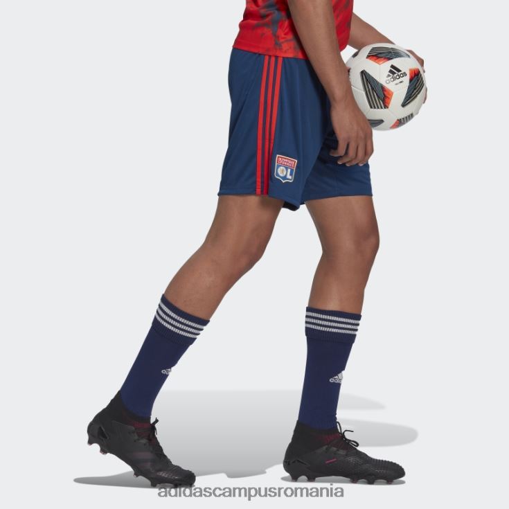 adidas campus romania pantaloni scurți mystery blue olympique lyonnais 22/23 deplasare bărbați misterul albastru J266N214368