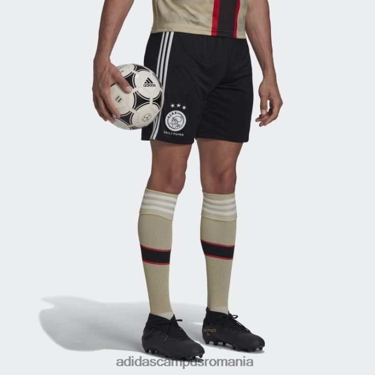 adidas campus romania pantaloni scurți negru ajax amsterdam x daily paper 22/23 al treilea adidas bărbați negru J266N214559