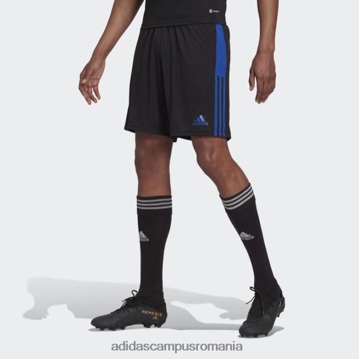 adidas campus romania pantaloni scurți tiro essentials negru bărbați negru/albastru regal J266N214569