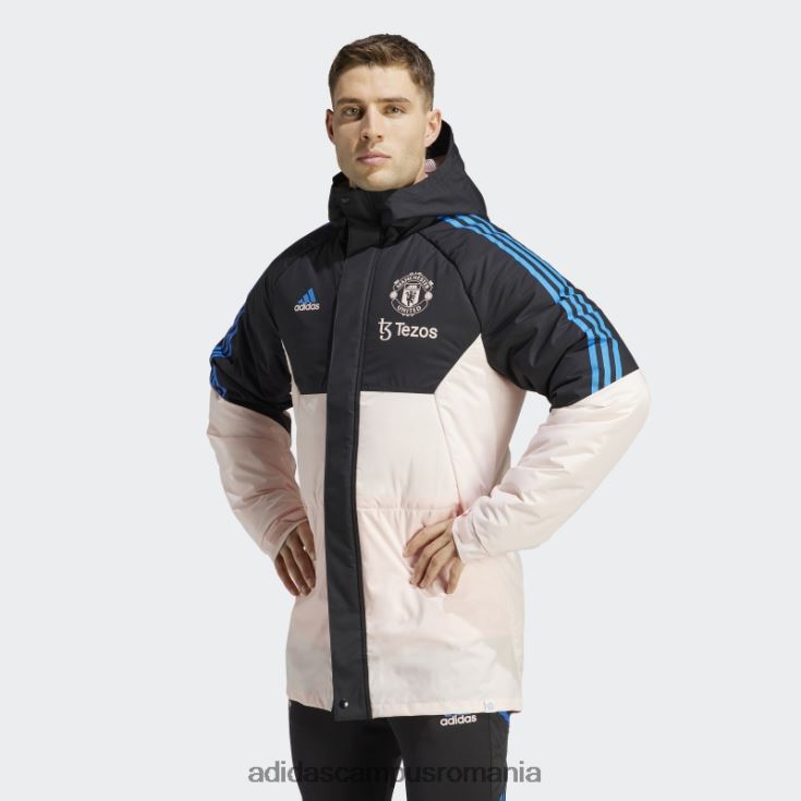 adidas campus romania parka neagră manchester united condivo 22 stadium bărbați negru/roz glacial J266N214033