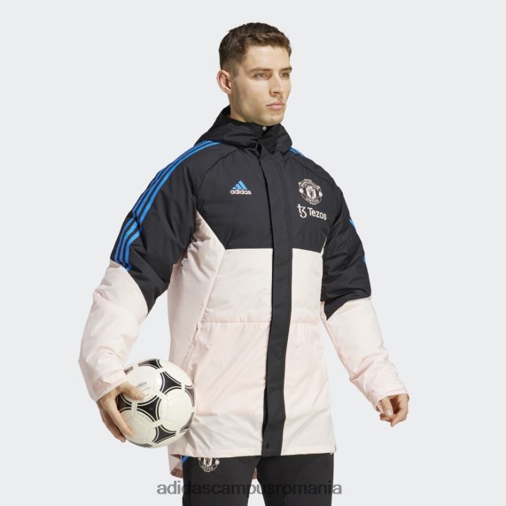 adidas campus romania parka neagră manchester united condivo 22 stadium bărbați negru/roz glacial J266N214033