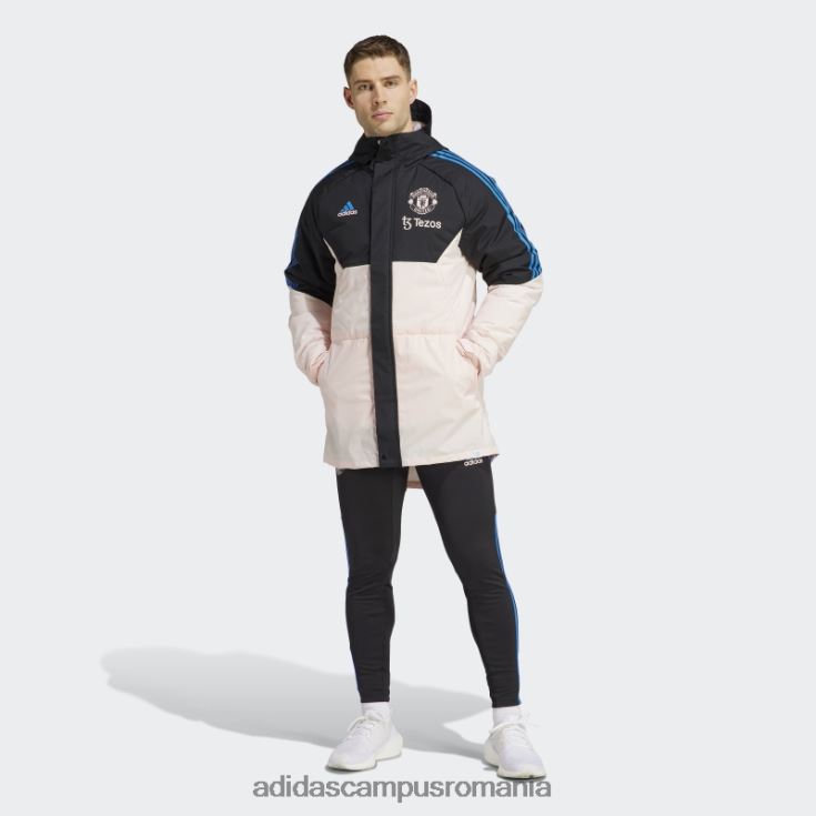 adidas campus romania parka neagră manchester united condivo 22 stadium bărbați negru/roz glacial J266N214033