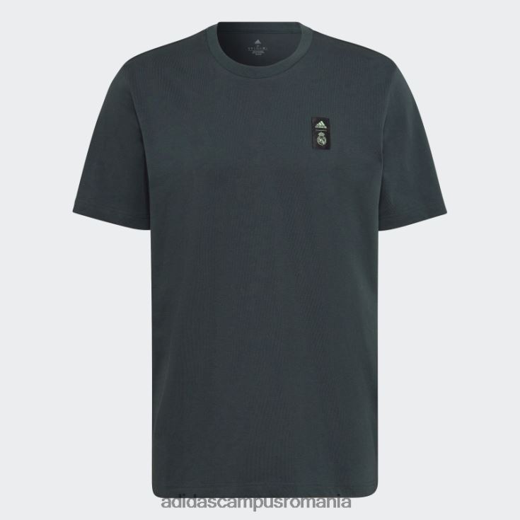 adidas campus romania real madrid tiro 21 lifestyler tricou din bumbac greu verde bărbați verde J266N214372
