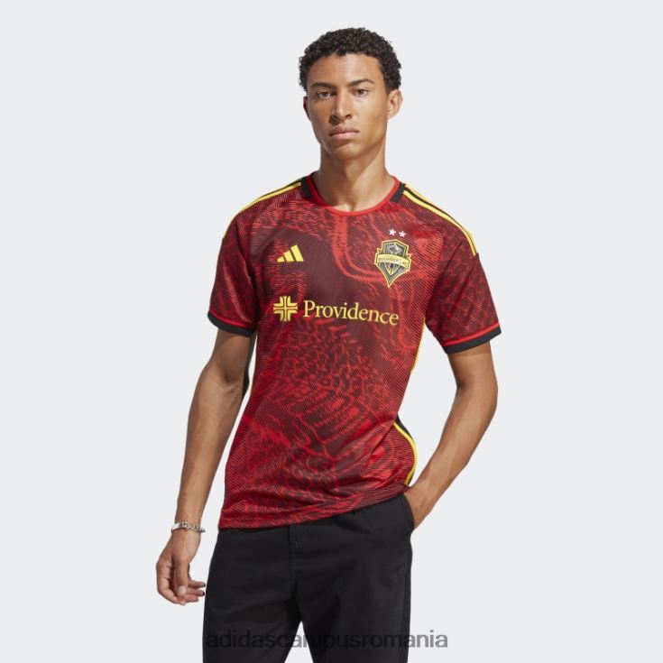 adidas campus romania red seattle sounders fc 23/24 deplasare tricou autentic adidas bărbați roșu/negru J266N213173