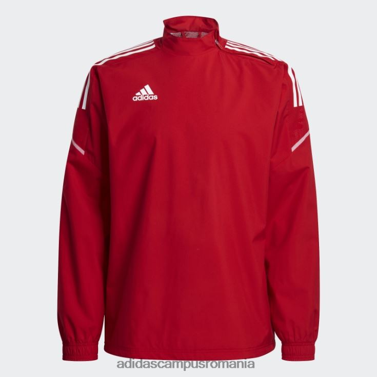 adidas campus romania rosu condivo 21 hibrid top bărbați rosu alb J266N215287
