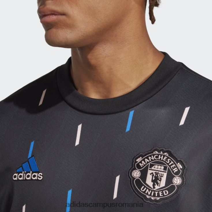 adidas campus romania top cald pre-meci manchester united negru bărbați negru/gri noapte/albastru/roz J266N213624