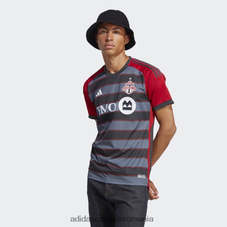 adidas campus romania toronto fc 23/24 home tricou autentic gri solid adidas bărbați gri/rosu solid J266N26312